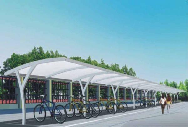 供应阳光自行车停车棚/ 东莞最好的阳光板雨棚工程