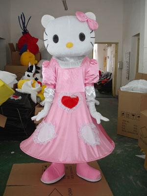 供应广州经典卡通人偶服装，KT猫卡通服装，人偶服装图片