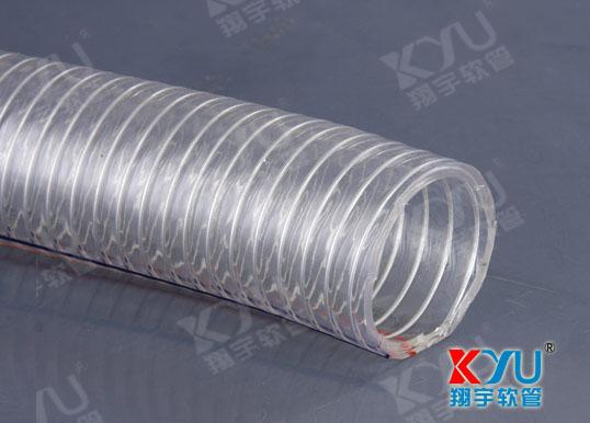 供应pvc钢丝螺旋增强软管，pvc透明钢丝软管图片