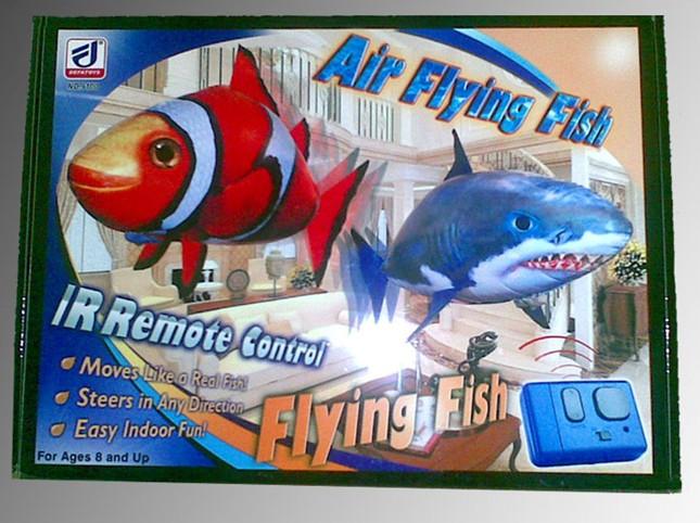遥控飞鱼充氦气鲨鱼小丑鱼气球批发