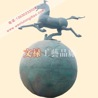 供应唐县大型铜马雕塑铜马工艺品