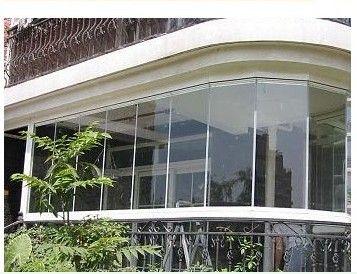 供应深圳折叠式无框玻璃窗，推拉式无框阳台窗批量供应