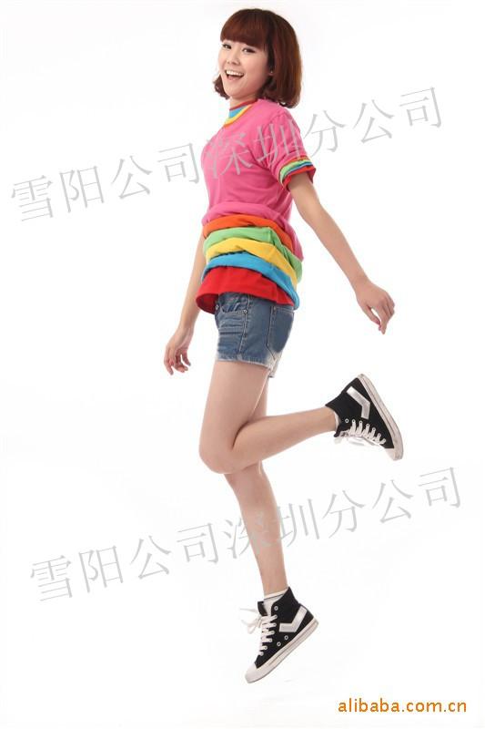 长期供应香港服装市场雪阳圆领T恤批发