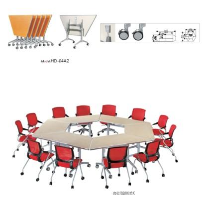 供应折叠式办公桌、折叠会议桌、折叠桌图片
