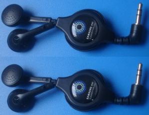 供应深圳工厂订做高档立体声MP3伸缩耳机礼品耳机