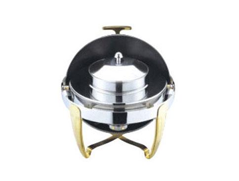 供应YLQH021镀金圆型全翻盖汤炉/不锈钢自助餐炉