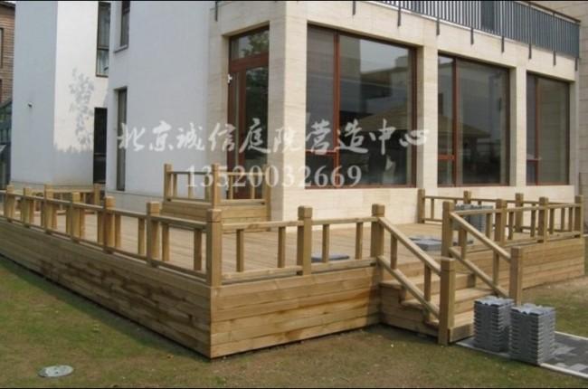 供应北京防腐木地板专业设计制作制作庭院防腐木地板