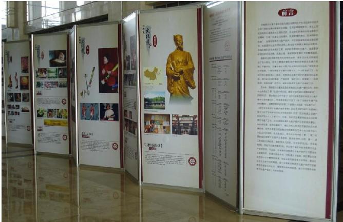 北京大学书画展览展示八棱柱展板屏风