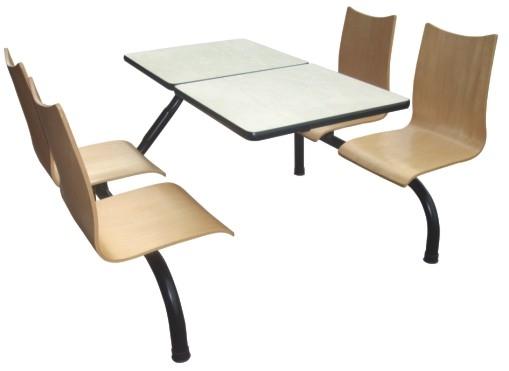 供应连体快餐桌椅图片A42，快餐桌椅，曲木餐桌椅，连体快餐桌椅