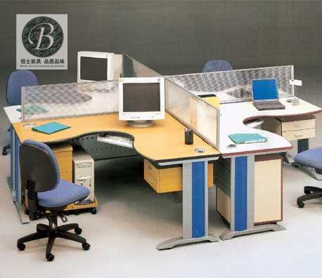 供应办公家具屏风式办公桌图片4018，定做屏风办公桌款式尺寸价格