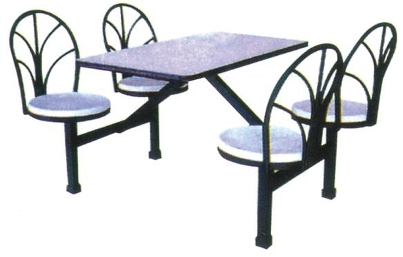 供应连体快餐桌椅图片A45，快餐桌椅，曲木餐桌椅，连体快餐桌椅
