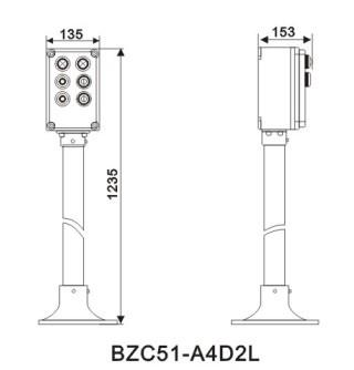 供应LBZ-B3G三钮LBZ-B3L三钮挂式立式操作柱LBZB3图片