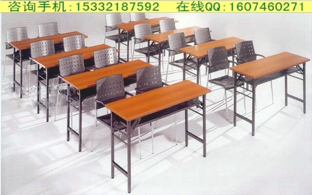 天津折叠培训桌，办公培训桌，天津钢木培训桌，定做条形桌