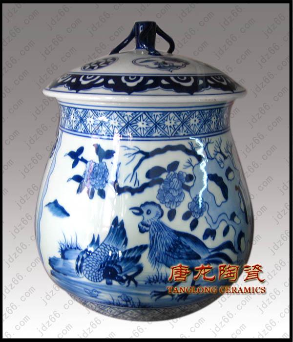 青花陶瓷罐 景德镇手绘陶瓷罐子