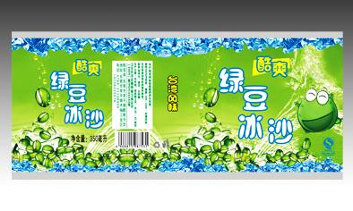 供应绿豆冰沙包装印刷/绿豆沙冰标签/绿豆冰封杯膜/冰箱膜图片