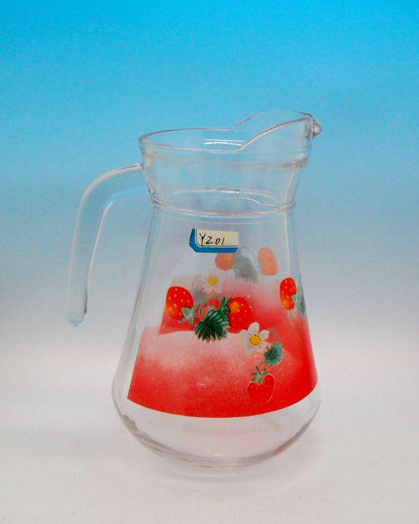 供应玻璃扎壶玻璃水壶玻璃果汁壶条形凉水壶
