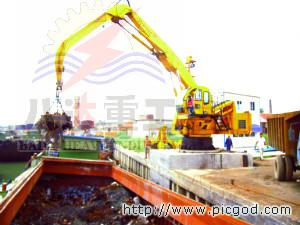 徐州市固定式移动式码头吊卸船机抓料机厂家