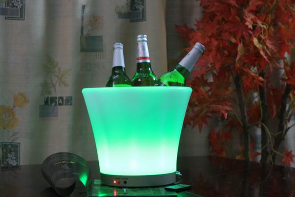 供应PE材料防水LED发光冰桶酒吧冰桶