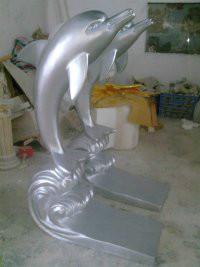 深圳市玻璃钢动物海豚雕塑厂家供应玻璃钢动物海豚雕塑