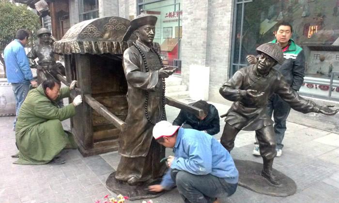 供应北京雕塑公司-博物馆铸铜人物场景图片
