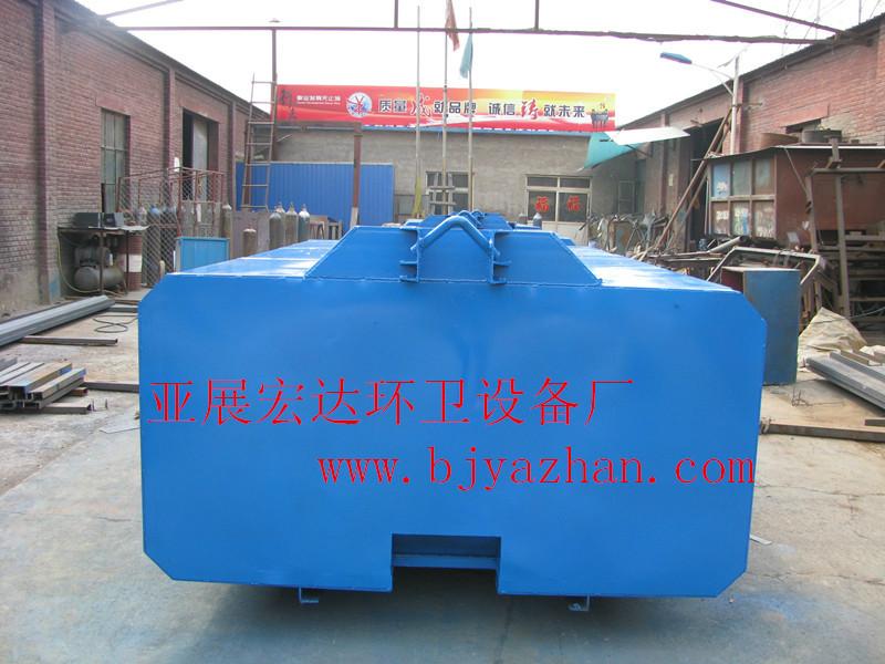2T镀锌板垃圾箱  北京石景山供应来料加工环保设备长阳物流 2T环保垃圾箱