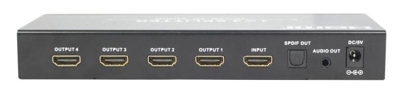 供应HDMI1分4数字音频输出分配器，HDMI4K分配器，1.4版本