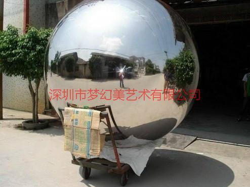 供应深圳厂家制作铁艺镂空球雕塑 镜面不锈钢空心球雕塑 酒店大堂雕塑