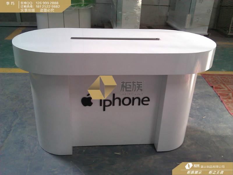 供应苹果圆形体验台厂家订做苹果手机柜
