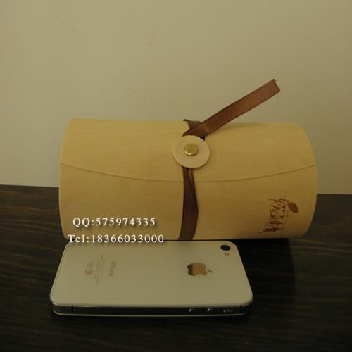 茶叶盒软木皮盒罐通用茶叶礼盒木皮罐新款空盒 木质圆形树皮包装盒图片