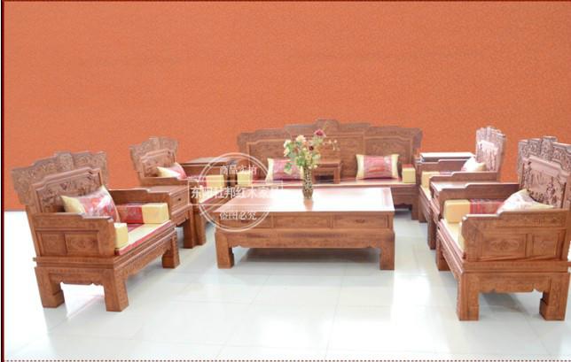 供应非洲酸枝家具仿古沙发10件套东阳市杜邦红木家具有限公司图片