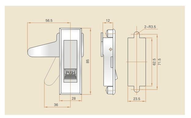 供应锌合金，小型配电箱锁MS603-2-1，电器柜门锁,机械门锁