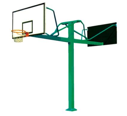 供应固定式地埋方管双向篮球架双龙体育生产销售丁字式方管篮球架