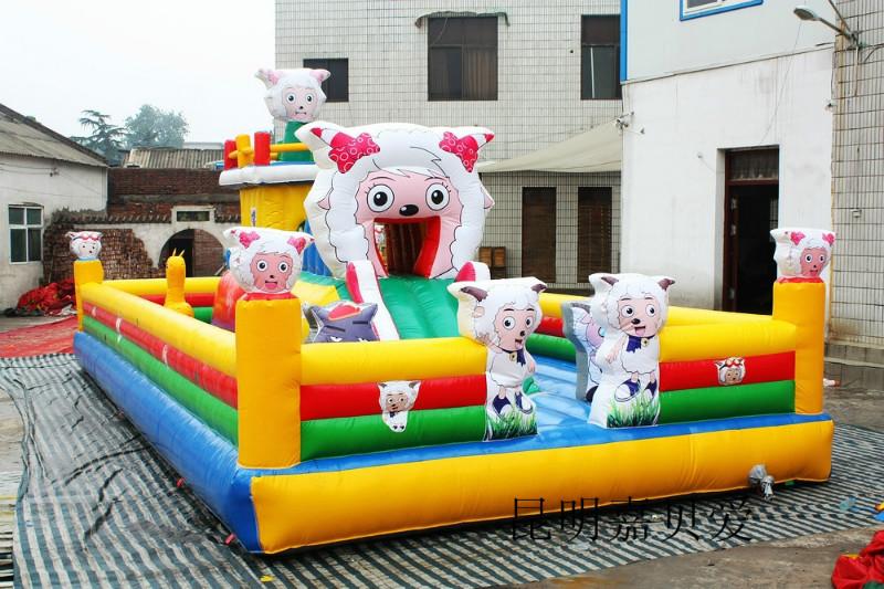 供应北京充气城昆明公园儿童室外蹦床兴义跳床充气乐园