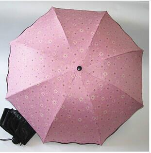 供应遮阳伞黑胶折叠伞户外超强防紫外线天堂伞