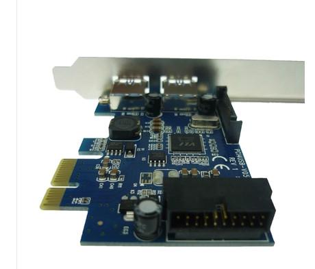 供应 PCI-e转USB3.0扩展卡 PCIe转内置19/20Pin