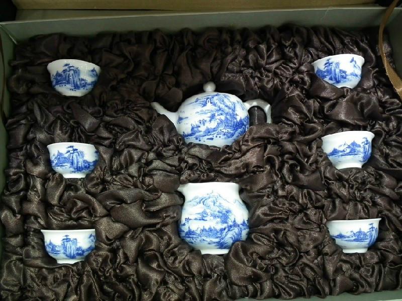 供应陶瓷茶具定制 青花瓷茶具 手绘陶瓷茶具 功夫茶具 陶瓷茶具套装图片