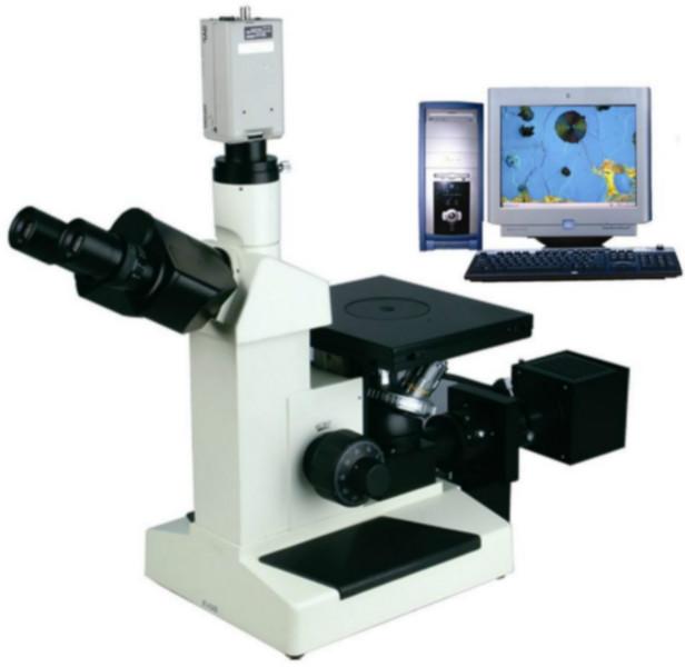 供应4XCE电脑型三目倒置金相显微镜带金相分析软件图片