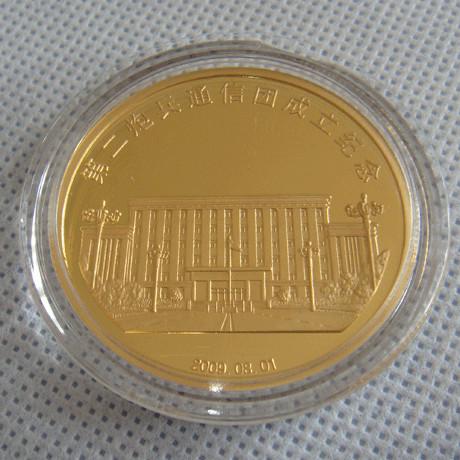 供应西安镀金纪念币制作，西安纯金纪念币，西安纯银纪念币图片