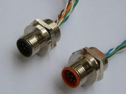 供应M12插座3芯4芯5芯8芯12芯/针型孔型/带线插座
