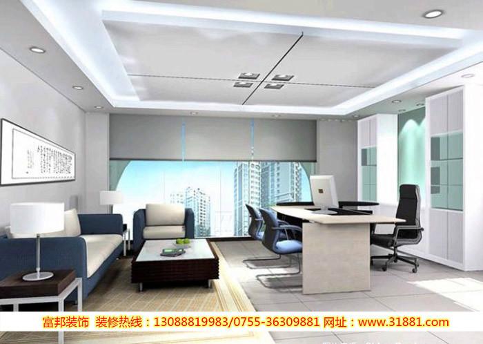 深圳宝安办公室装修设计-现代简约办公室装修-办公室隔断翻新-富邦装饰
