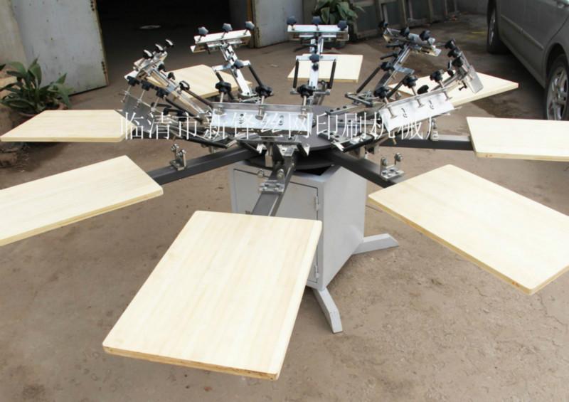 供应双轮转印花机 服装印花机 手动丝网印刷机 8色印刷机