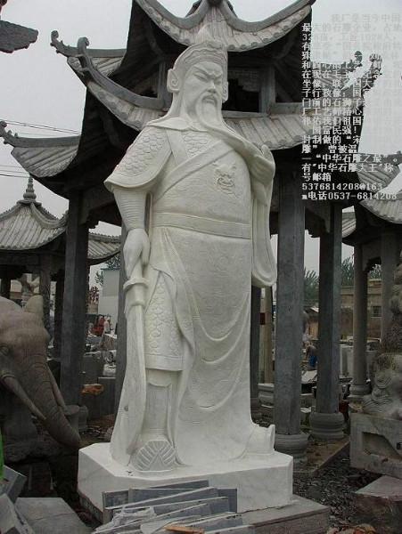 石雕关公福禄寿石雕寿星财神，鲁班八仙梁山好汉等人物作品雕塑图片