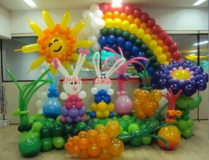 供应广州宝宝宴-满月宴-百日宴-泡泡秀--卡通气球装饰套餐