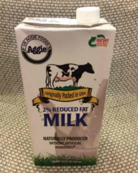 美国进口牛奶品牌Aggie/奥吉尔部分脱脂全脂纯牛奶团购