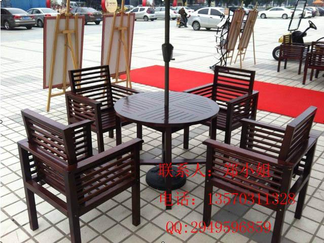 广州市园林木制桌椅厂家供应园林木制桌椅、房地产实木桌椅、休闲桌椅