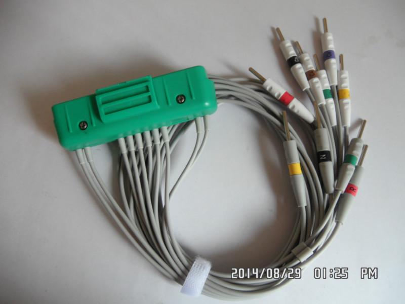 供应用于科曼心电图机、日本光电心电图机线DB15针、邦建心电导联线