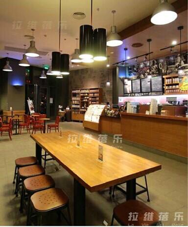 宣城咖啡厅定制实木长桌/批发
