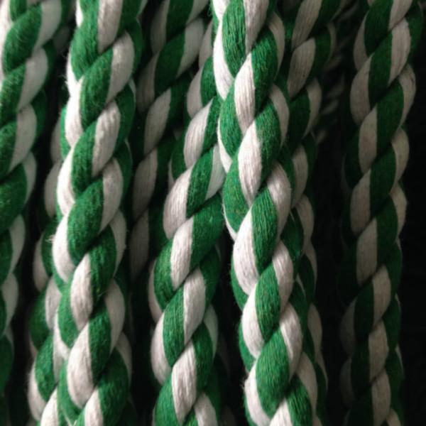 供应绿白三股棉绳|服装辅料玩具配件绳|手拉箱包捆扎绳|厂家直销
