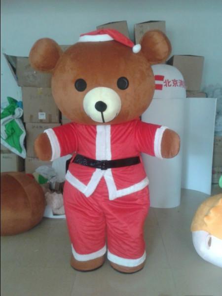 供应青岛炫动卡通圣诞熊人偶服装图片