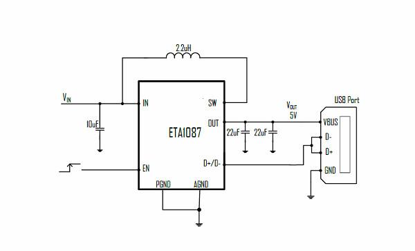 供应ETA1087报价，ETA1087代理，升压转换器